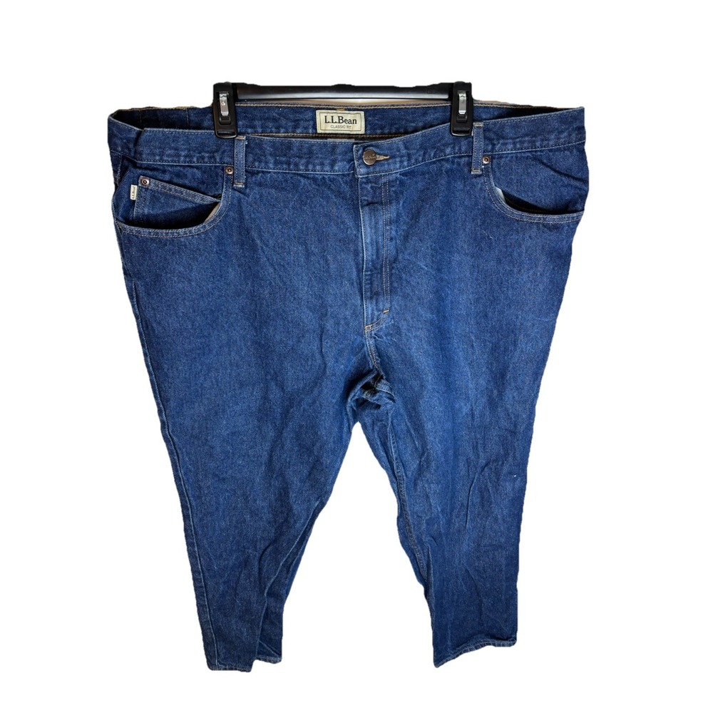 LL Bean Classic Fit Jeans Men's 46 X 29 Blue Denim 100% Cotton‎ Item 220626